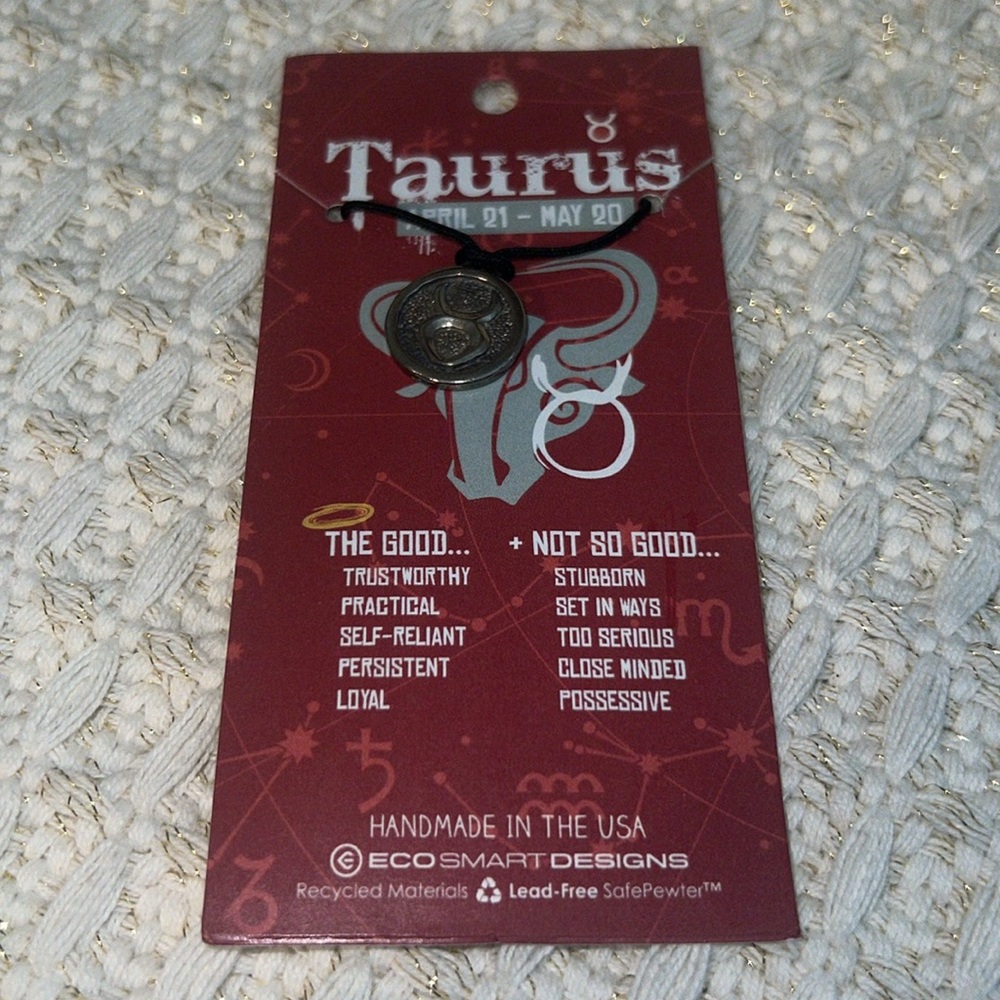 NWT Zodiac Taurus Cord Necklace - Picture 2 of 2